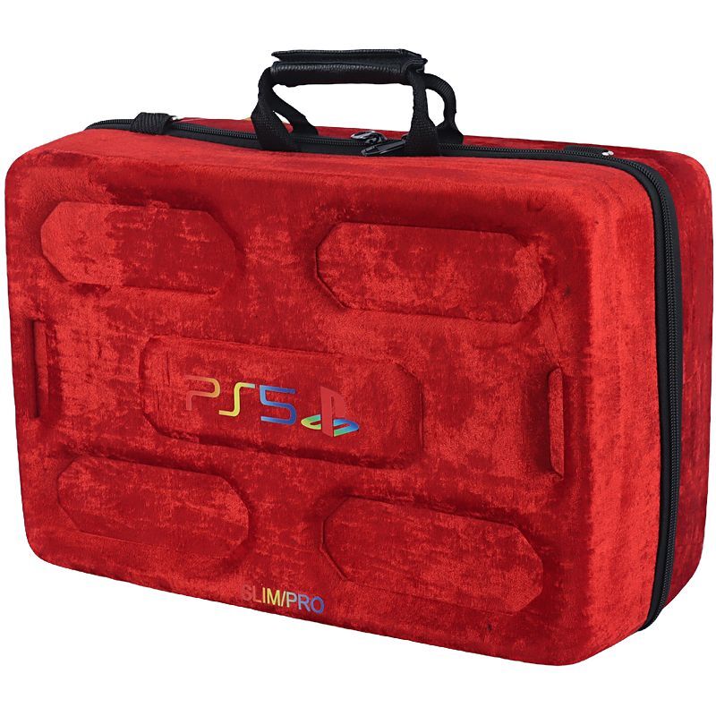 کیف کنسول بازی دوکاره PS5 Pro / Slim مخملی قرمز