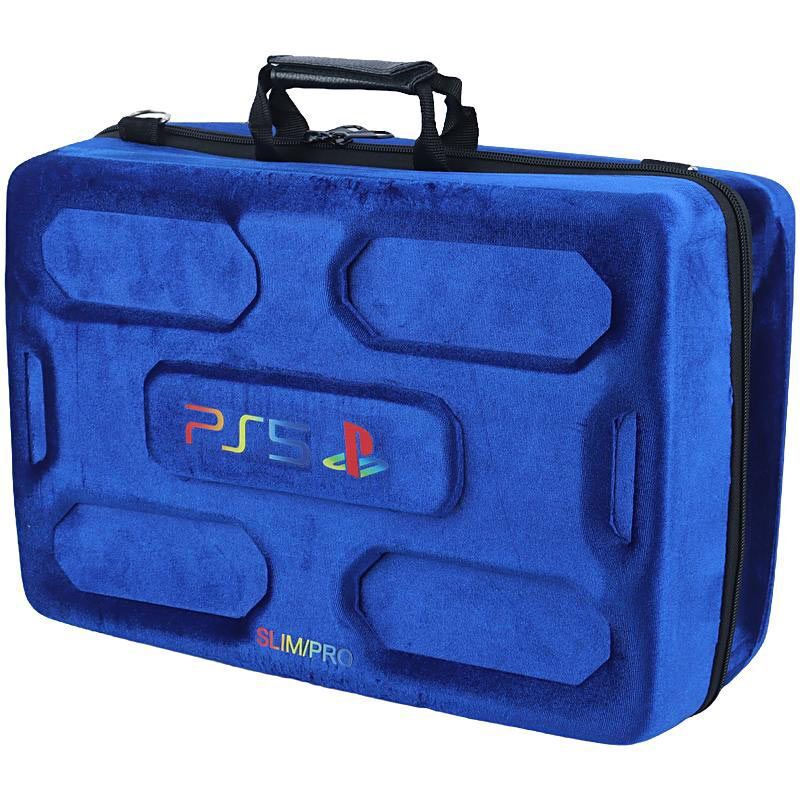 کیف کنسول بازی دوکاره PS5 Pro / Slim مخملی آبی